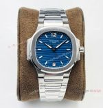 PFF Factory Super Clone Patek Philippe Ladies Nautilus 9015 Watch Navy Silver